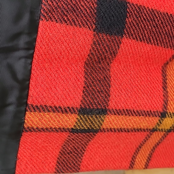 Petti Black Satin Red Plaid Pleated Knee Skirt - Picture 10 of 11